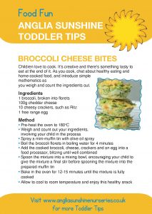 Sunshine Toddler Tips: Broccoli Cheese Bites