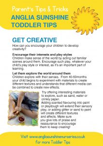 Anglia Sunshine Toddler Tips: Get Creative
